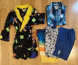 Lot Of Youth Boys Clothes Small 8 Shorts Bathing suit Lego Robe Urban Pipeline  - Picture 1 of 7