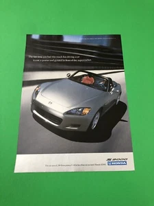 2000 2001 HONDA S2000 VINTAGE ORIGINAL PRINT AD ADVERTISEMENT PRINTED - Bild 1 von 1