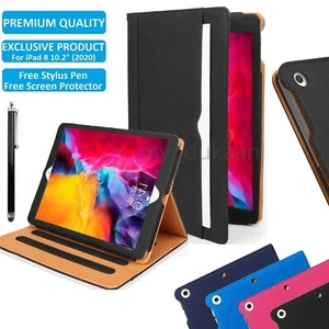 Für Apple iPad 8. Generation 10,2" (2020) Premium Qualität Leder Hülle Cover - Bild 1 von 24