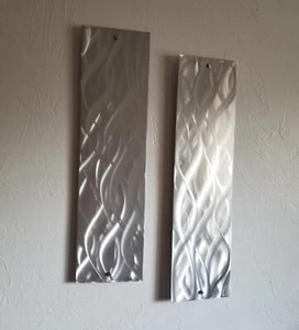 Metal Wall art abstract art indoor home decor outdoor panel set accent decor 20" - Picture 1 of 2