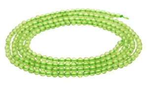 😏 Peridot Perlen Kugeln ca. 2 mm Saatperlen Edelsteinperlen Strang für Kette 😉 - Picture 1 of 1