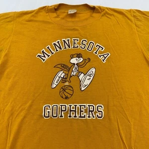 vintage 80s MINNESOTA GOLDEN GOPHERS BASKETBALL T-Shirt SMALL ncaa thin - Picture 1 of 6