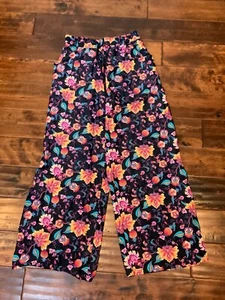 Nanette Lepore Wide Leg Black Floral Print Beach Pant, Size Small NWT - Picture 1 of 3