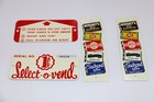 Vintage Select-O-Vend 1 cent vending machine Decals