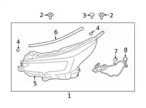 NUEVO OEM 2020-2024 Genuino Subaru Outback Lámpara Cabeza Izquierda Restriptelas 84942AN01A - Imagen 1 de 4