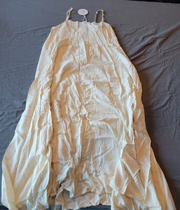 ANRABESS WOMEN'S COTTON SUMMER DRESS~SZ: L~CREAM COLOR~NEW WITH TAGS - Picture 1 of 6
