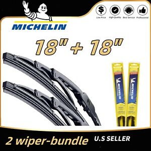 2-Wipers: 18" + 18" Michelin All-Season Wiper Blades - 25-180 x2 OE fit
