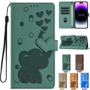 PU Leather Elephant Wallet Phone Case For Samsung S20 S21 S22 S23 S24 S25 Ultra - Picture 1 of 72