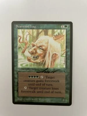 MTG ARTIST PROOF THE DARK SCARWOOD HAG NM SIGNED ANSON MADDOCKS GREEN CREATURE - Image 1 of 4