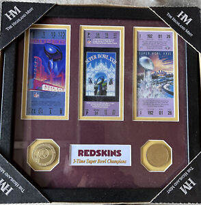 Redskins 3-Time Super Bowl Champions 1983 1988 1992 HM Highland Mint Plaque NEW