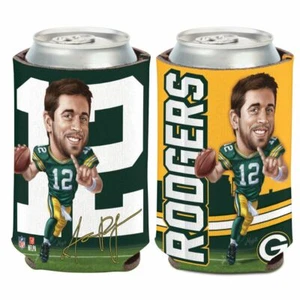 AARON RODGERS GREEN BAY PACKERS CARICATURA DISEÑO DE 2 CARAS SOPORTE PARA LATAS WINCRAFT - Imagen 1 de 1