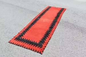 Vintage decor runner rug, Hallway rug, Turkish handmade rug, 3.1 x 9.3 ft TV5388 - Picture 1 of 8