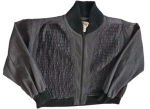 Chaqueta De Colección Años 80 90 Gene Ewing BIS Denim Rico en Arrugas Cremallera Completa Lavado Oscuro - Imagen 1 de 15
