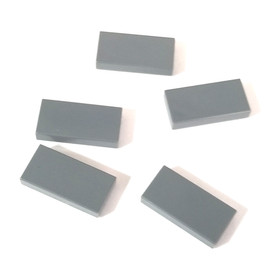 Lot of 5 LEGO Dark Bluish Gray 1x2 Tile 3069 / 30070 Brick Parts Pieces