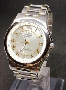 CITIZEN EXCEED Solar Radio-Controlled Watch Silver Gold H430-T005683 - Picture 1 of 4
