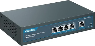 YuanLey 5 Port Gigabit PoE Switch with 4 PoE+ 1000Mbps, 802.3af/at 78W...  - Image 1 of 4