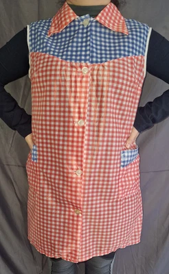 Nylon Dederon kittel schürze Vintage  Apron M94-Original 70er Jahre - Bild 1 von 4