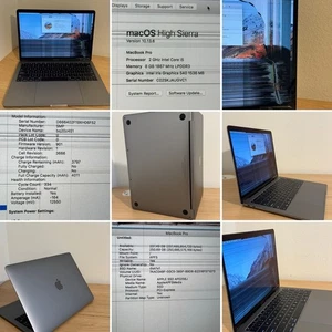 MacBook Pro 13" A1708 koniec 2016 i5 2,0 GHz 8 GB RAM (ZŁAMANY EKRAN) 334 Batt Cycle - Zdjęcie 1 z 15