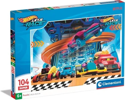 Hot Wheels Puzzle 104 Piece Hot Wheels Lets Race Jigsaw Puzzle 6 Plus - Image 1 of 4