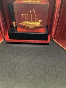 Réplica vintage de un barco tortuga coreano 1592 (¿placa de oro 24K?)  - Imagen 1 de 17