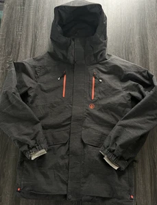 Volcom Oxnard Ski Snowboard Winter Jacket Men's Small Charcoal Gray Grey 2 Layer - Picture 1 of 10
