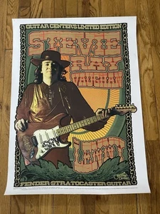 Rare ‘08 Stevie Rae Vaughan by Chuck Sperry Guitar Centers Limited Poster Fender - Picture 1 of 14