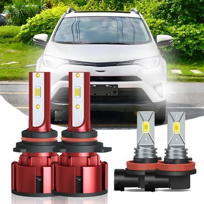 For Toyota RAV4 2016-2018 pair 9012 H11 LED Headlight Fog Lights Combo Bulbs Kit - Image 1 of 4