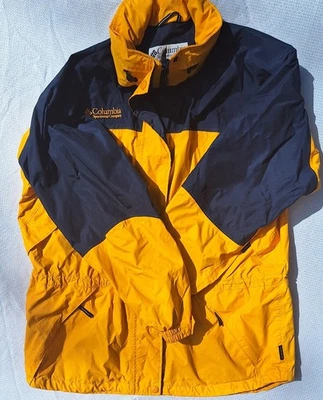 Abrigo Chaqueta Columbia Amarillo Omni-tech Impermeable Transpirable Mujer Talla XL Foto 1 de 4