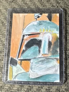 Topps Star Wars Masterworks Artist Foil Sketch Card Boba Fett Karl Jones! - Picture 1 of 2