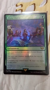 MTG Lord of the Rings *FOIL* Rare Elven Chorus #0160 Magic the Gathering - Picture 1 of 2