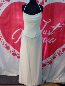Wedding Dress size 14 ivory chiffon, check measurements, A - Picture 1 of 6
