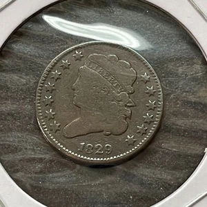 1829 P UNITED STATES 1/2 CENT 13 STARS HALF CENT KM#41 ORIGINAL CLASSIC HEAD - Bild 1 von 6