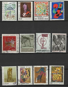 France Art tableaux vitrail & autres un lot de 70 timbres oblitérés /L4908 - Imagen 1 de 5