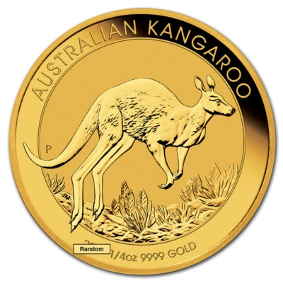 Australia Gold Kangaroo - 1/4 oz - $25 - BU - Random Date - Image 1 of 2