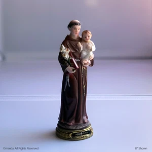 Estatua de resina de San Antonio de Padua - Estatuilla católica de 8", San Antonio de Padua - Imagen 1 de 5