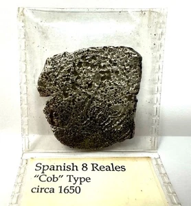 Spanish 8 Reales "COB" Type Circa 1650 Recovered From Spanish Galleon Maravillas - Picture 1 of 3
