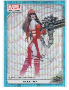 2023 Upper Deck Marvel Platinum Blue Surge #103 Elektra SP - Imagen 1 de 2