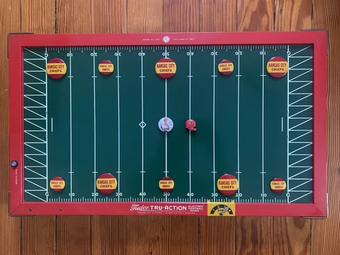 Vintage Tudor Electric football / Kansas City Chiefs magnet board or wall art Cover