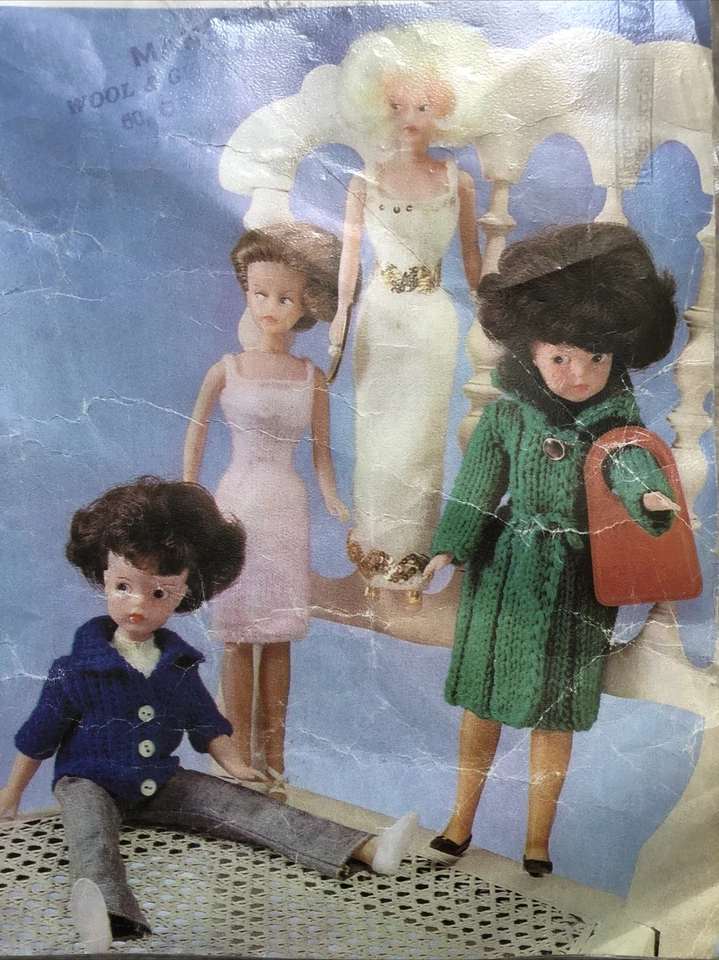 KNITTING PATTERN FOR SINDY DOLL CLOTHES. JACKET, COAT, SHORT AND LONG DRESS. - Image 1 of 1