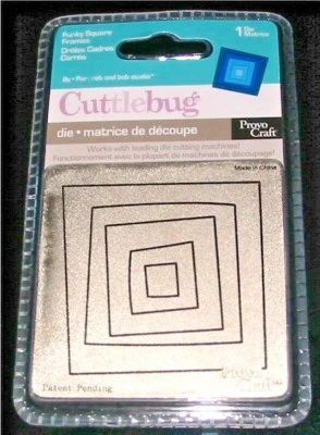 Funky Squares Cuttlebug Square Frame Die 37-1098 NEW! - Image 1 of 2