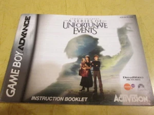 INSTRUCTION BOOKLET FOR GAME BOY ADVANCE GAME A SERIES OF UNFORTUNATE EVENTS - Picture 1 of 1