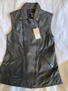 Halogen womens Leather vest New size XS - Picture 1 of 12