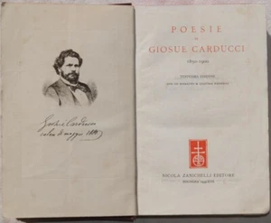 Giosue Carducci Poetry Set 1939 Planches Issue Zanichelli - Picture 1 of 2