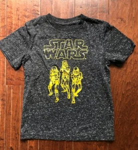 Star Wars Kids Shirt Stormtroopers Heather Gray Gold size 4 - Picture 1 of 6