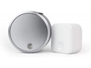 August Smart Lock Pro Connect Hub, Silver Wi-Fi Smart Lock for Keyless Entry - Picture 1 of 5