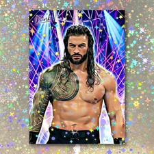 Roman Reigns Holographic Main Event Sketch Card Limited 1/5 Dr. Dunk Signed