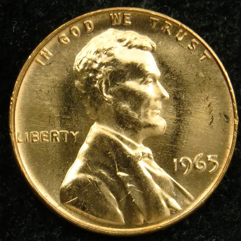 1965 Uncirculated Lincoln Memorial Cent Penny BU (C04) Cover