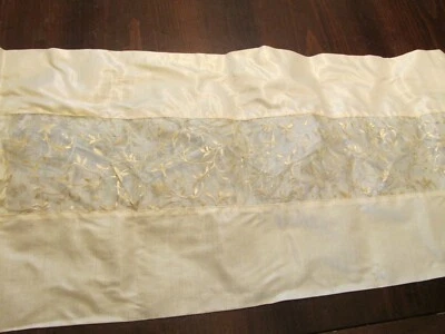 "EMBELLISHED LACE PANEL ON  CREAM - LIGHTED TABLE RUNNER" - NEW - Image 1 of 3