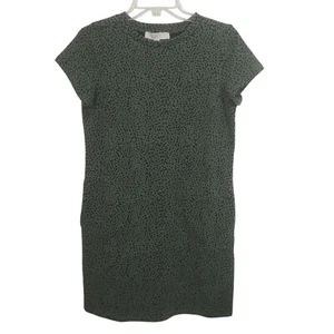 Mini Vestido LOFT Jacquard Bolsillo Camiseta Negro Oliva Retro Informal Nuevo con Etiquetas Talla XS - Imagen 1 de 9