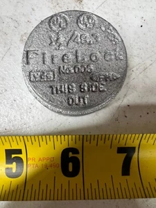1-1/2" Victaulic Firelock Grooved Drain Cap Style 006 365 PSI Galvanized Iron - Picture 1 of 2
